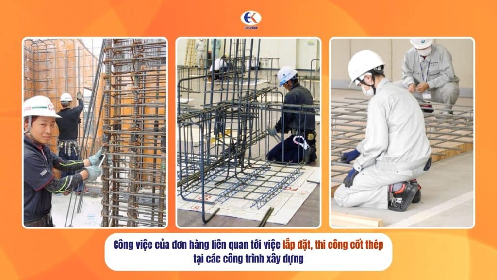 công việc của đơn hàng cốt thép