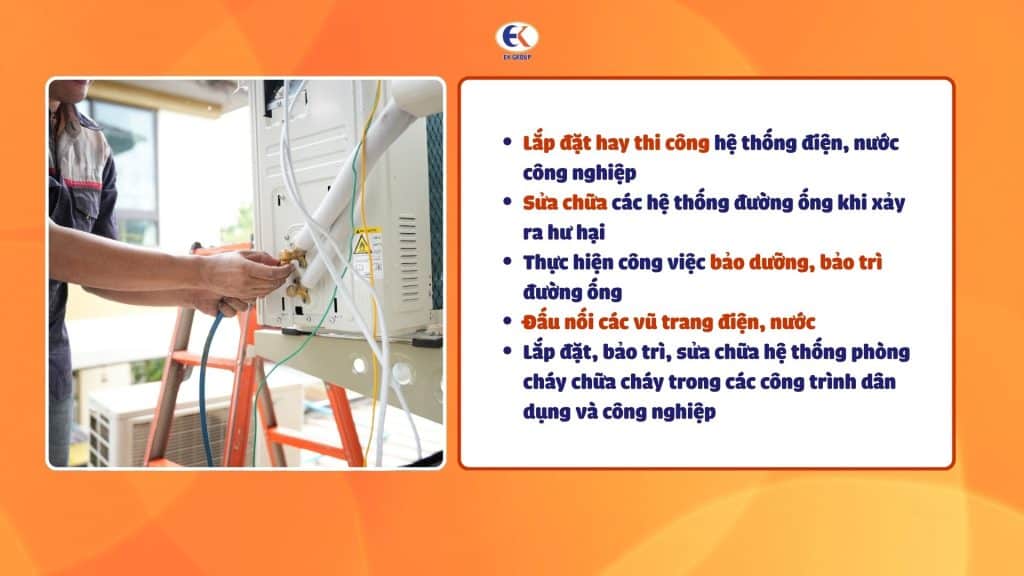 công việc của đơn hàng lắp đặt đường ống tại nhật là gì