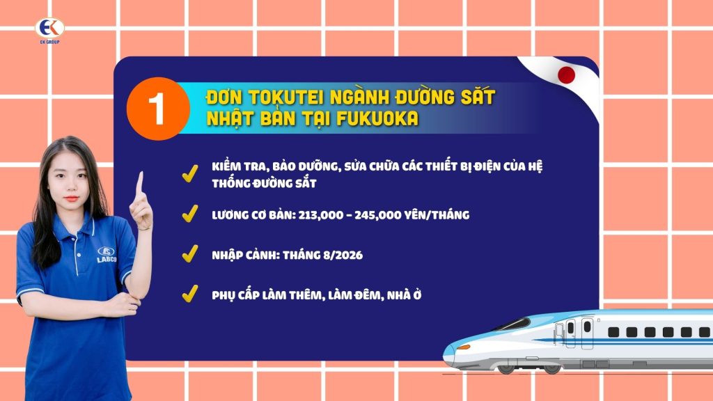 đơn tokutei ngành đường sắt nhật bản tại fukuoka