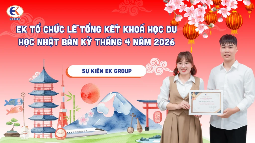 EK tổ chức lễ tổng kết khoá học du học Nhật Bản kỳ tháng 4 năm 2026