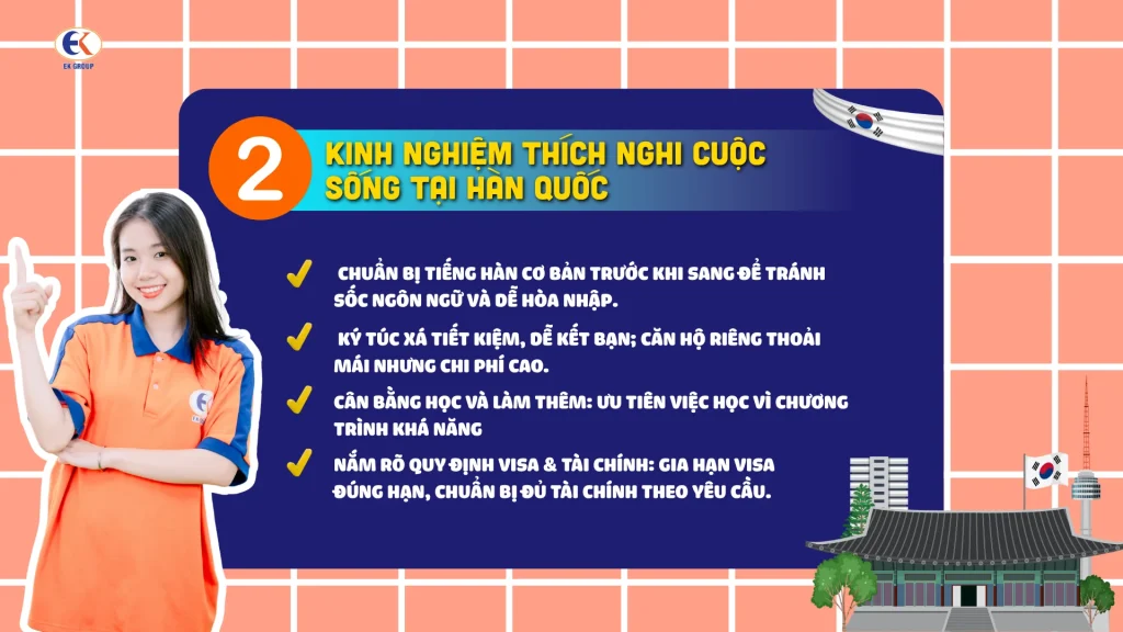 Chia sẻ kinh nghiệm du học Hàn Quốc 2026: Hành trang cần chuẩn bị cho người mới