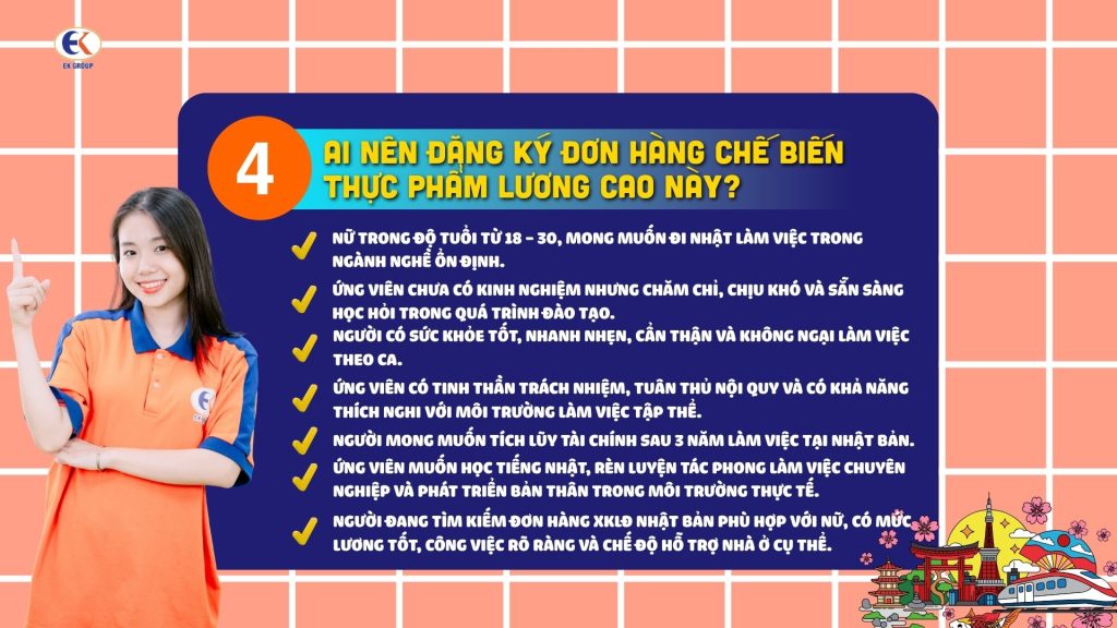 Đơn hàng chế biến thực phẩm lương cao tại Saitama, Gunma