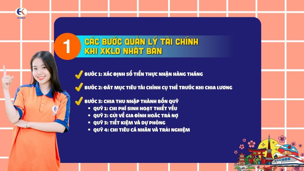 Các bước quản lý tài chính khi XKLĐ Nhật Bản