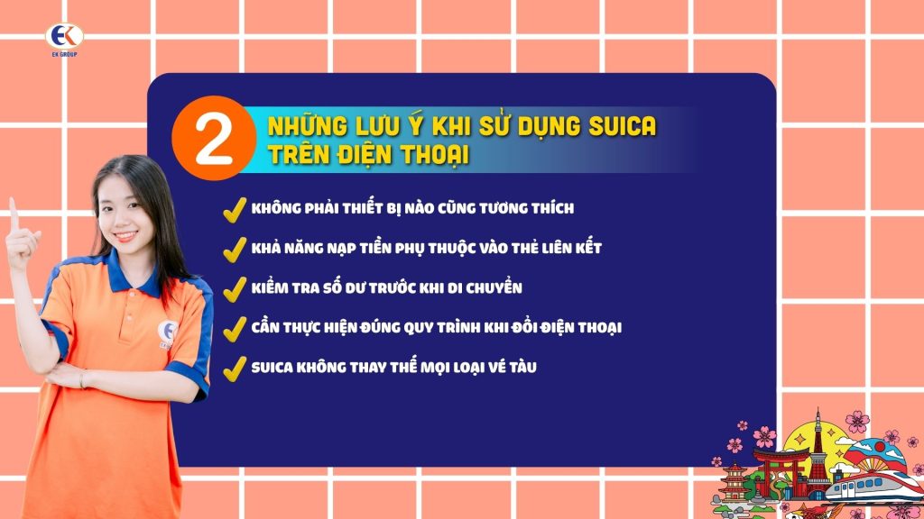 Hướng dẫn sử dụng thẻ Suica trên điện thoại tại Nhật Bản