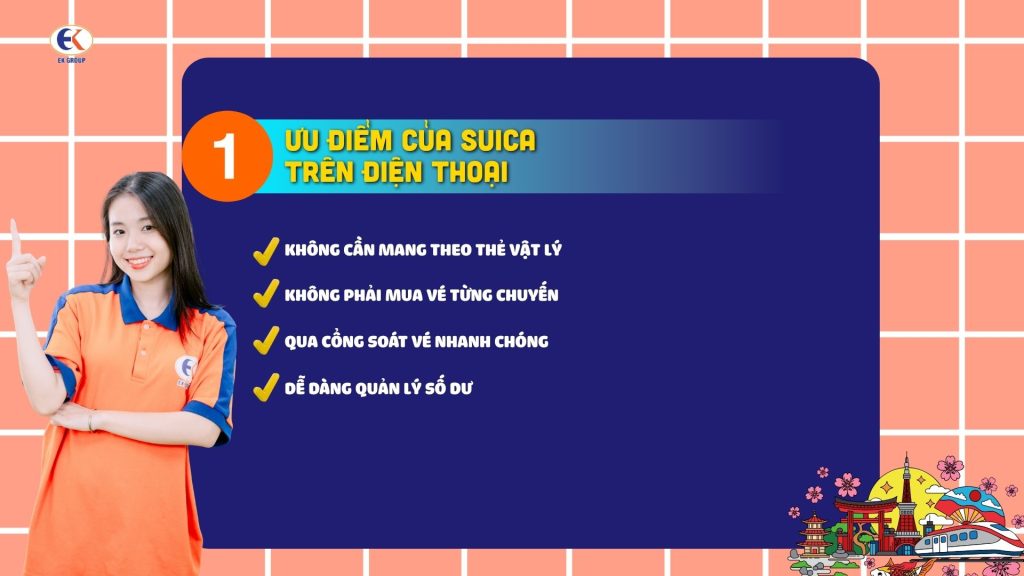 Ưu điểm của Suica trên điện thoại