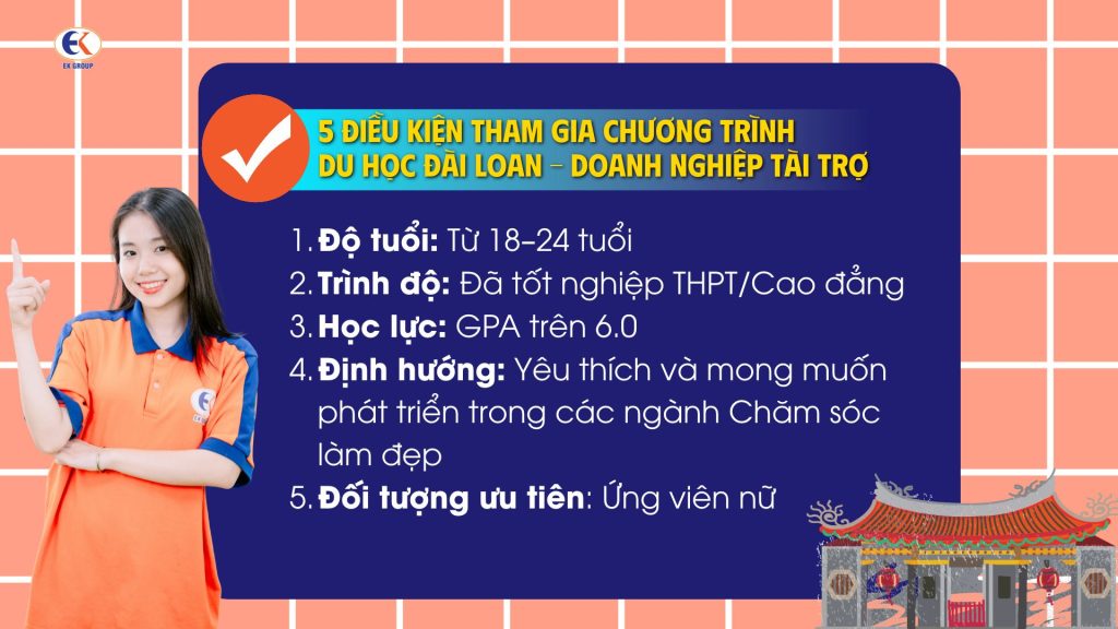 Bạn có đủ điều kiện tham gia Chương trình Du học Đài Loan – Doanh nghiệp tài trợ?