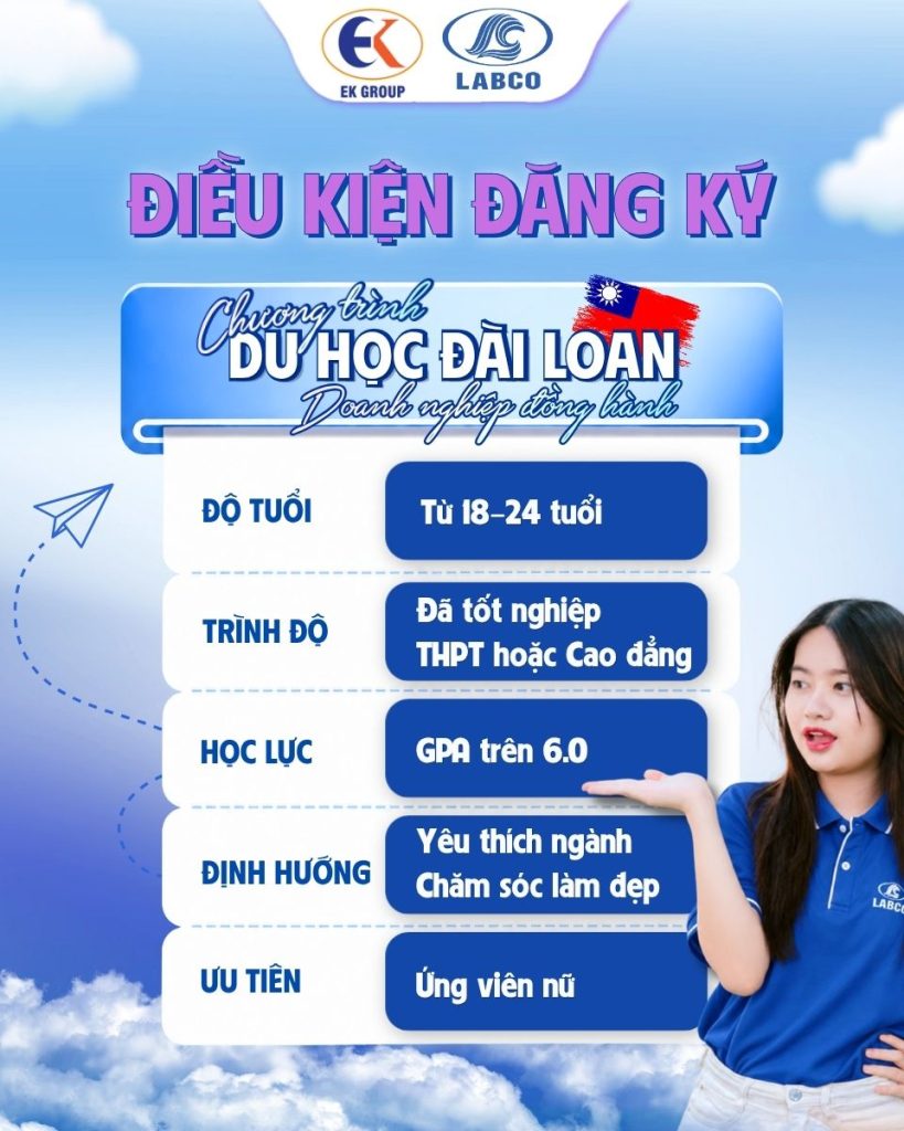 Du học Đài Loan 4 năm miễn 100% học phí, có cơ hội thực tập hưởng lương từ năm nhất